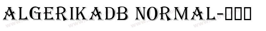 AlgerikaDB Normal字体转换